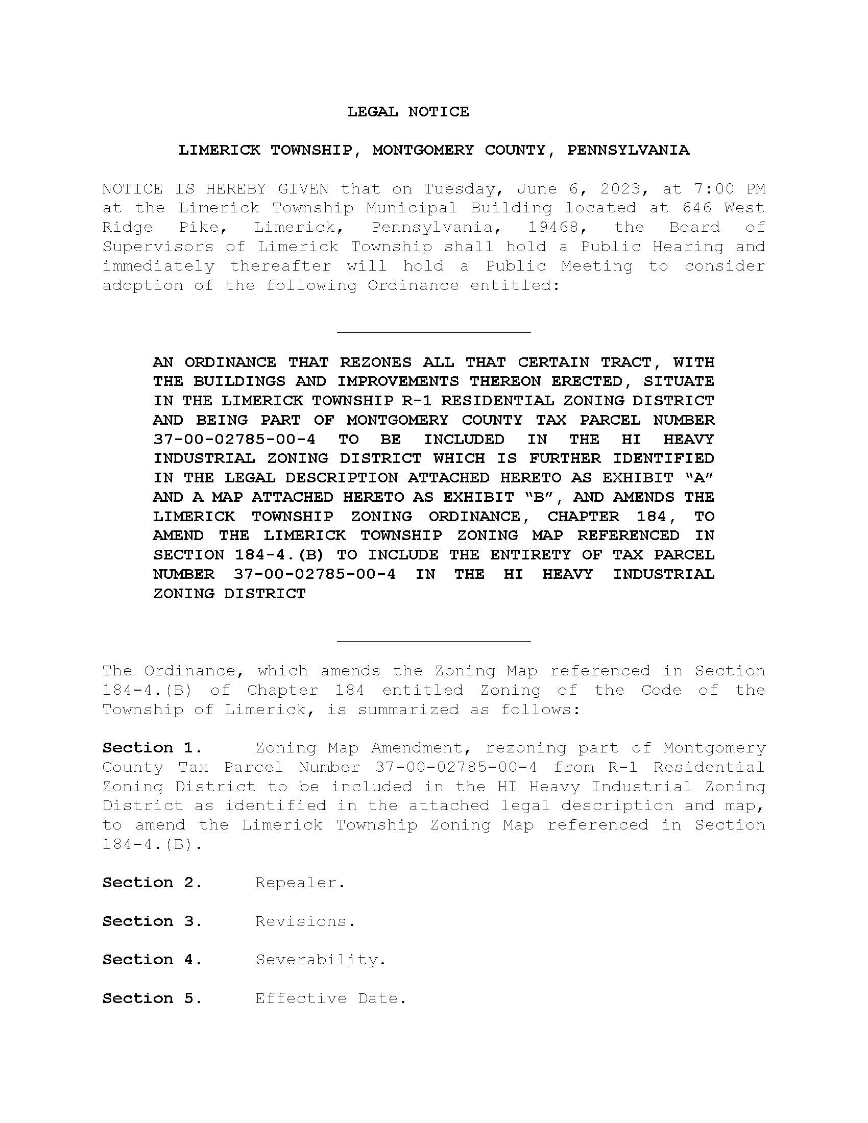 Legal Notice - Zoning MAP Amend. Ord. 6.6.2023_Page_1