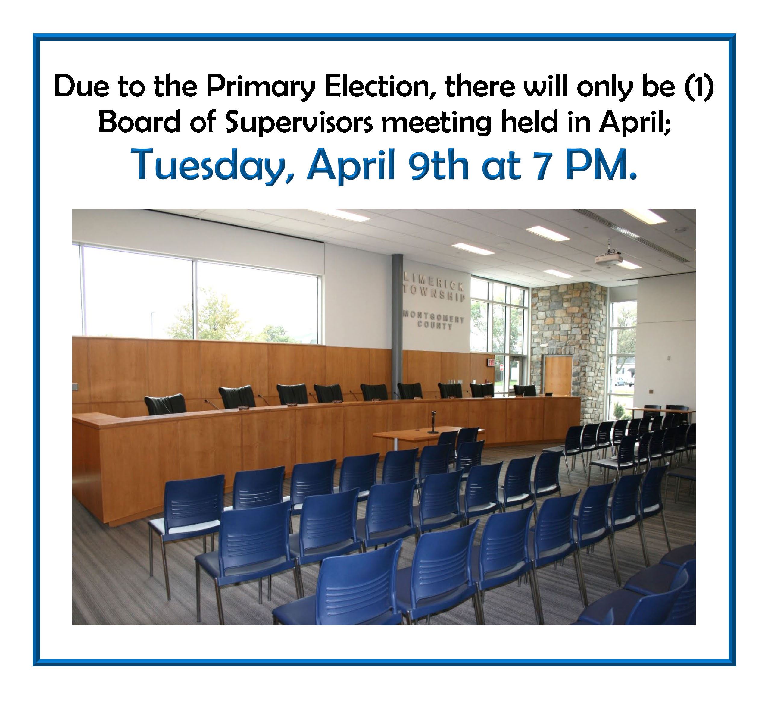 April meeting notice